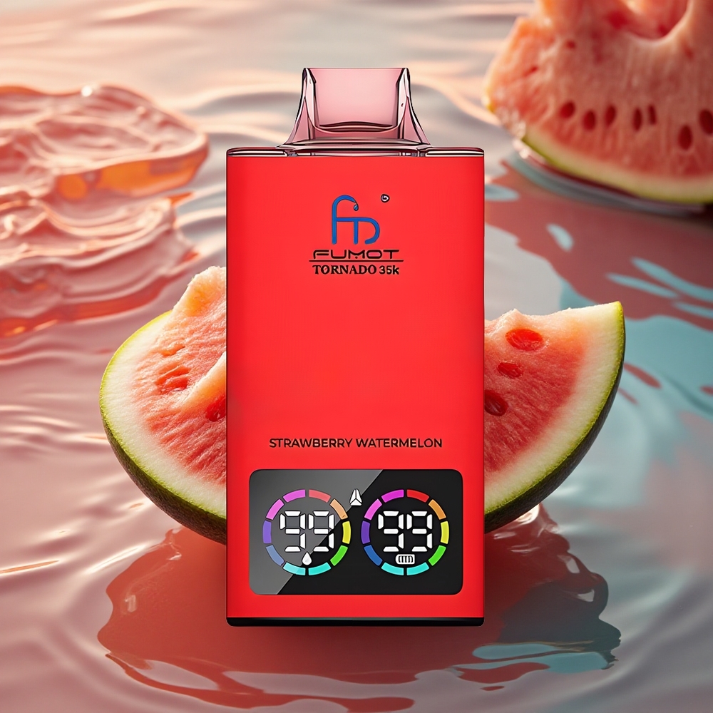 Fumot Tornado 35000 Puffs Strawberry Watermelon Dual Mesh RGB