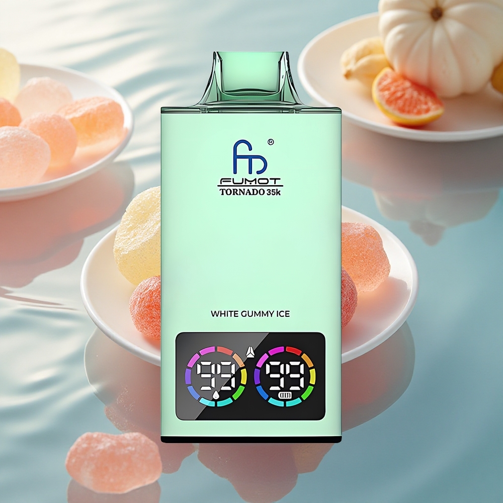 Fumot Tornado 35000 Puffs White Gummy Ice Dual Mesh RGB
