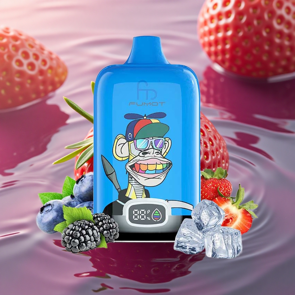Fumot Tornado Digital Box 12000 Puffs Strawberry Grape Mesh Coil Type-C