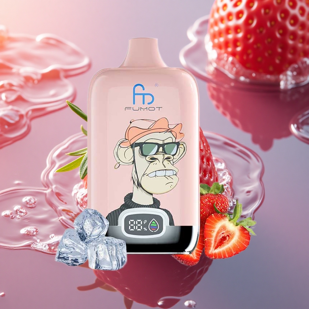 Fumot Tornado Digital Box 12000 Puffs Strawberry Ice Mesh 20ml Type-C