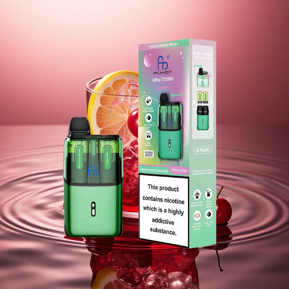 Fumot Ultra T32000 Puffs Blackcurrant Lemonade - Cherry Cola with 24ml E-Liquid & Mesh Coil