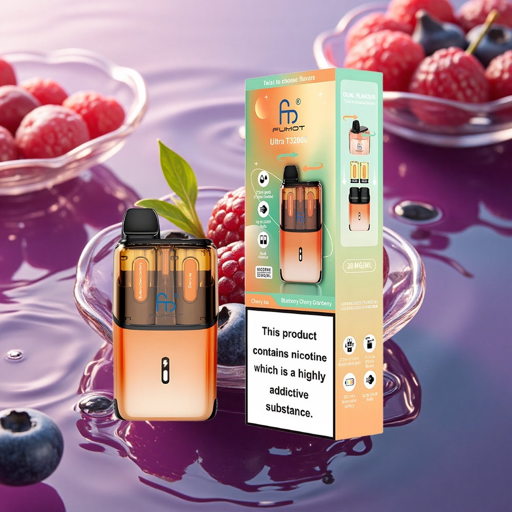 Fumot Ultra T32000 Puffs Blueberry Cherry Cranberry - Cherry Ice Mesh Coil