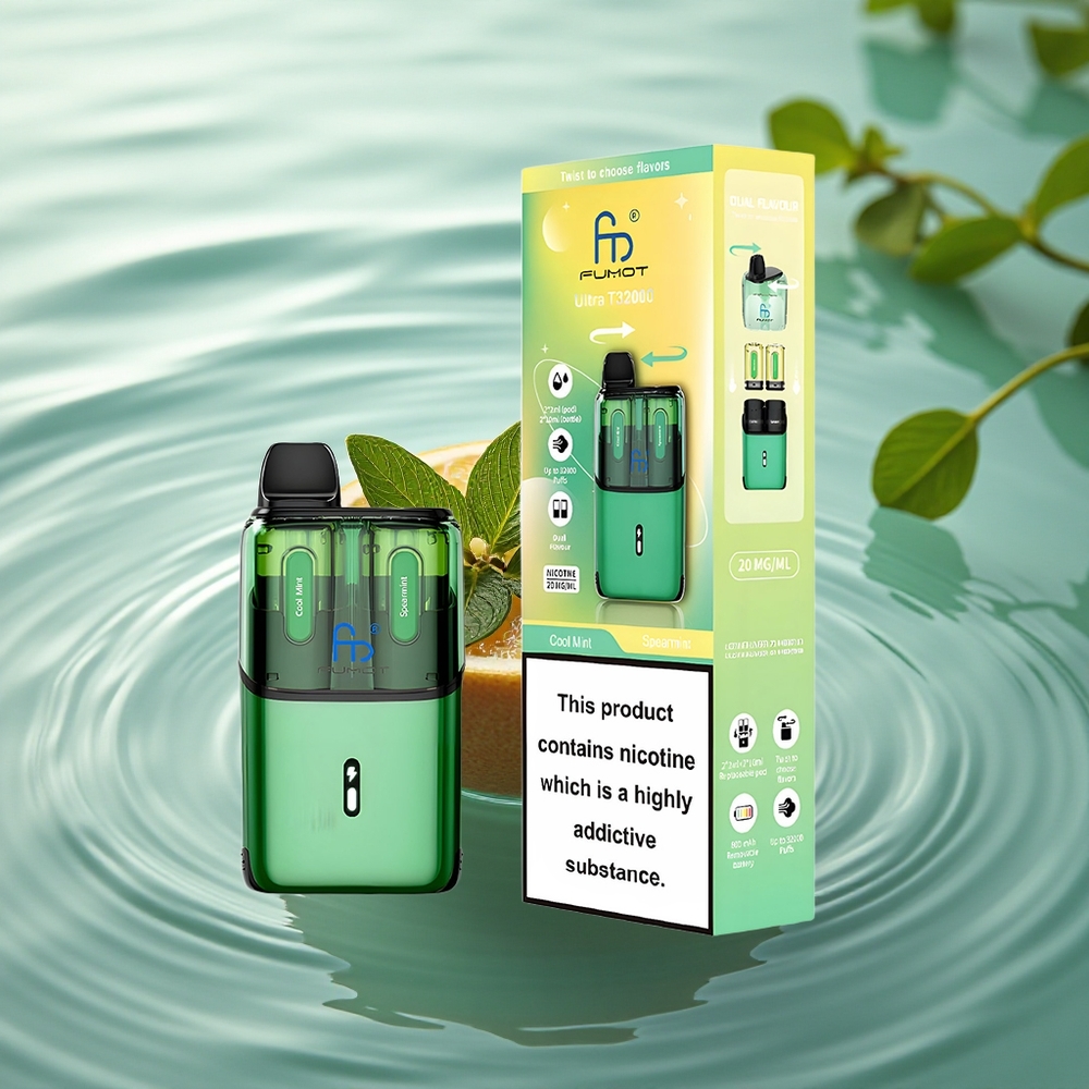 Fumot Ultra T32000 Puffs Cool Mint - Spearmint with 24ml E-Liquid & Mesh Coil