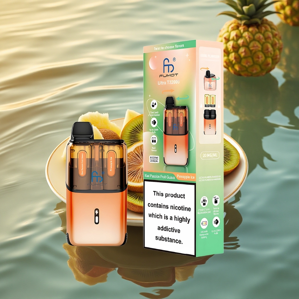 Fumot Ultra T32000 Puffs Kiwi Passion Fruit Guava - Pineapple Ice with 24ml Mesh Coil