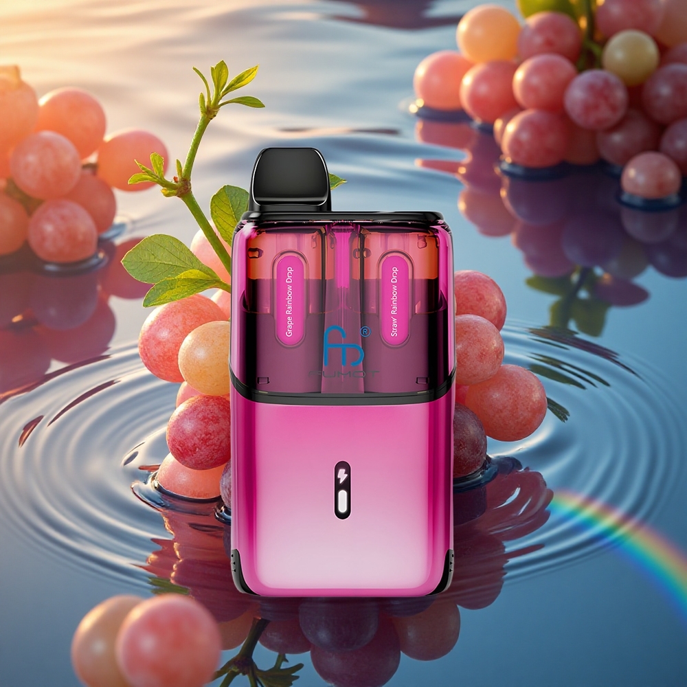 Fumot Ultra T32000 Puffs Strawberry Rainbow Drops - 20mg Mesh & 24ml Dual Tank
