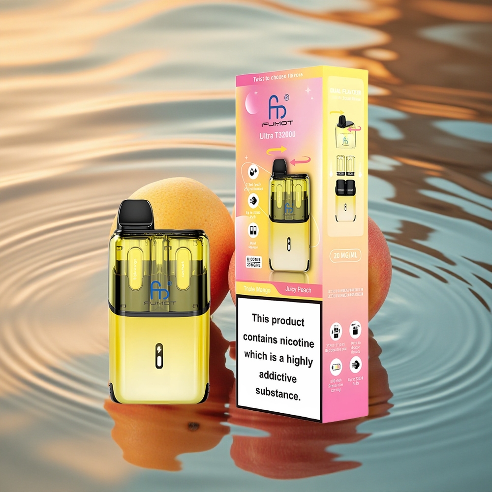 Fumot Ultra T32000 Puffs Triple Mango - Juicy Peach with 24ml & Mesh Coil