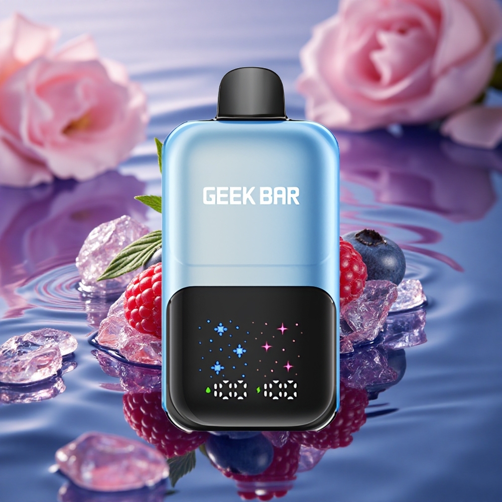 GEEK BAR 2GO 20ml 50000 Puffs Blueberry Raspberry Ice Dual Tank Adjustable Coolness
