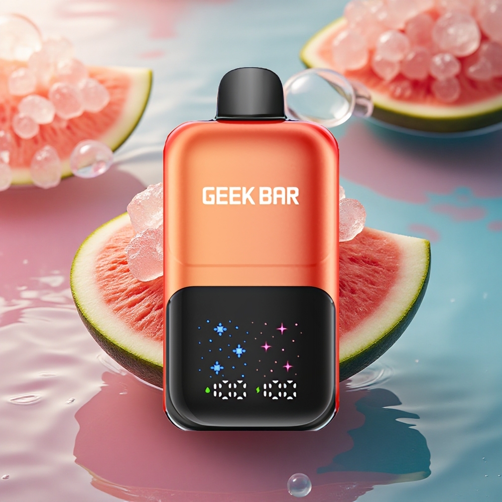 GEEK BAR 2GO 20ml 50000 Puffs Watermelon Bubble Gum Ice Dual Tank Adjustable Coolness