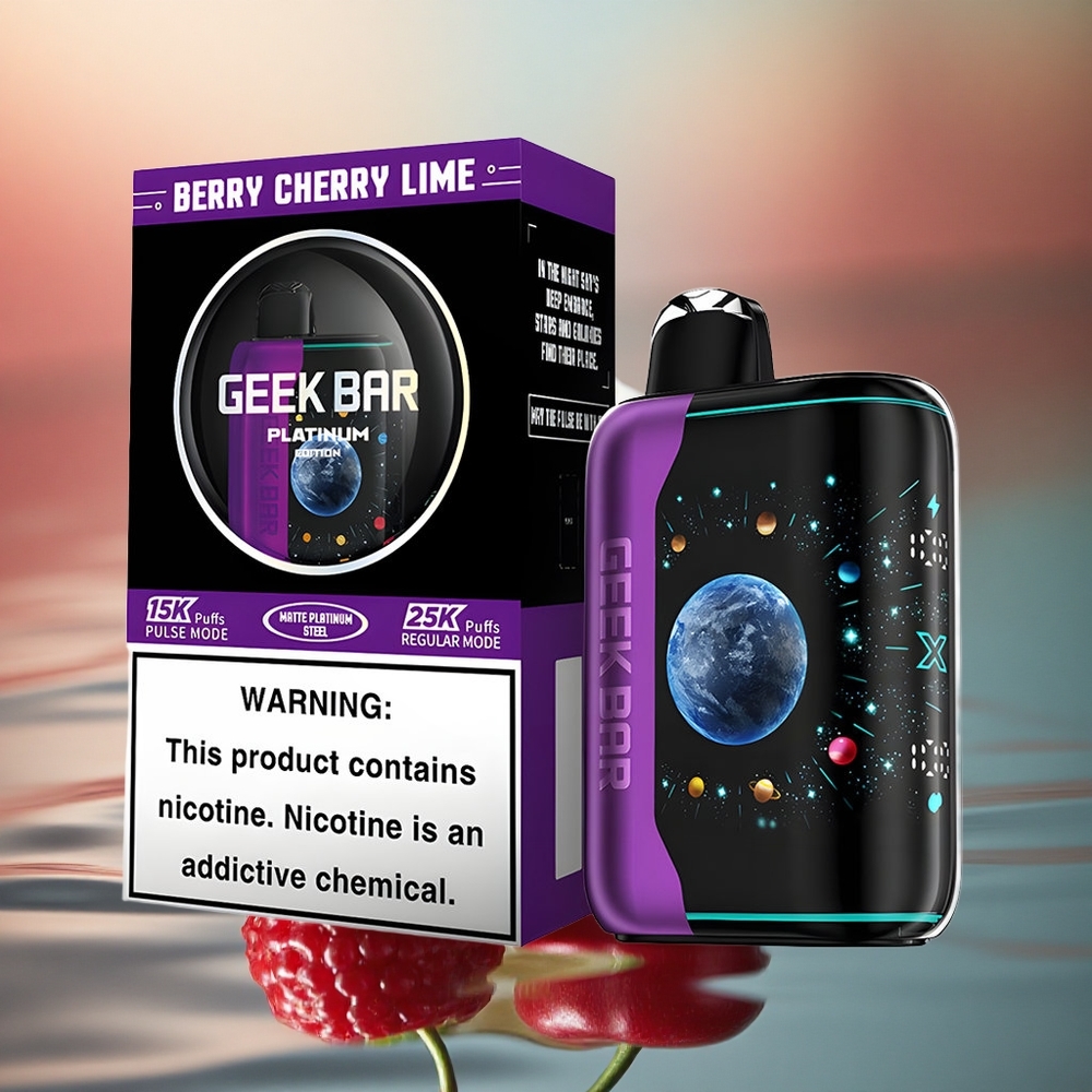 GEEK BAR Platinum Edition 25000 Puffs Berry Cherry Lime Dual Mesh Platinum