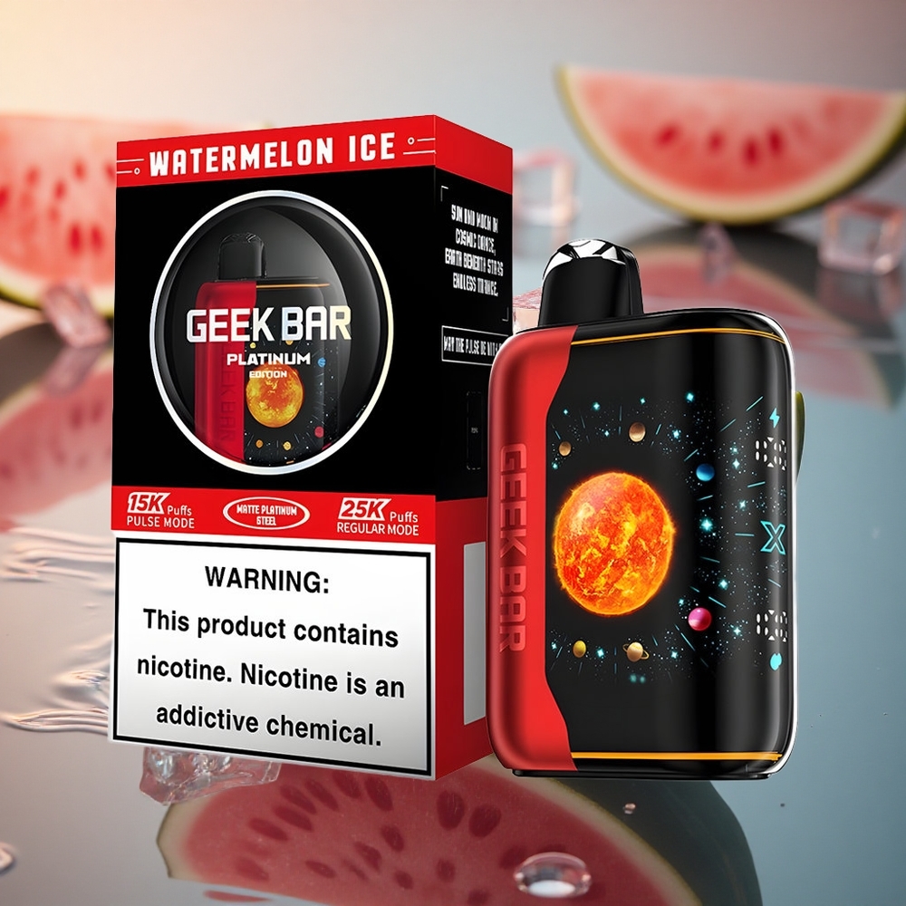 GEEK BAR Platinum Edition 25000 Puffs Watermelon Ice Platinum Steel