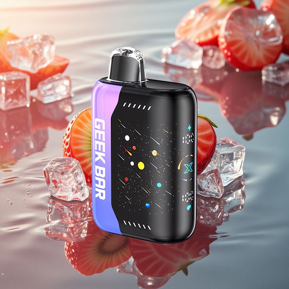 GEEK BAR Pulse X 42K Puffs Meteor Edition Strawberry Kiwi Ice Dual Mesh Fast-Charging