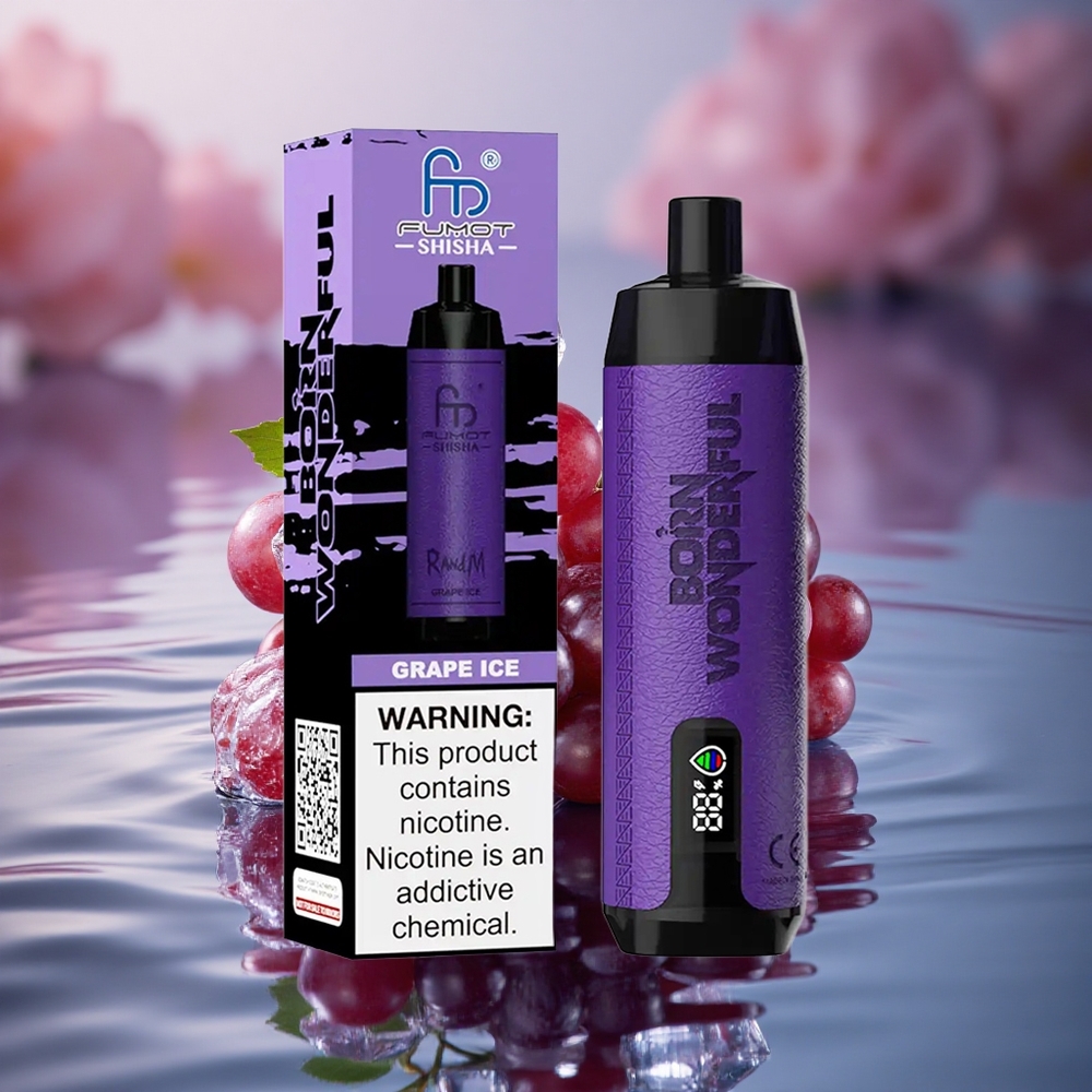 RandM Fumot Shisha 10000 Puffs Grape Ice 18ml Mesh
