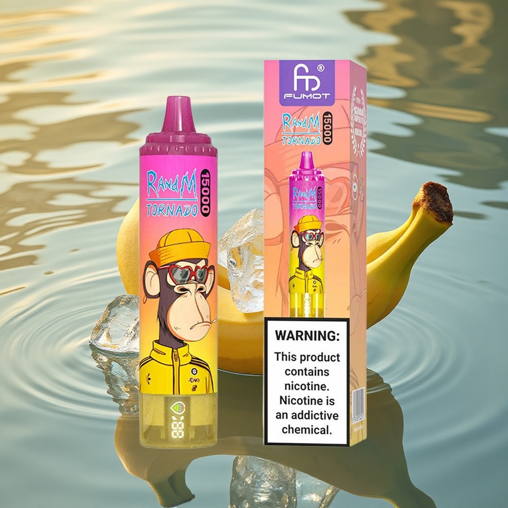 RandM Fumot Tornado 15000 Puffs Banana Ice Mesh 25ml