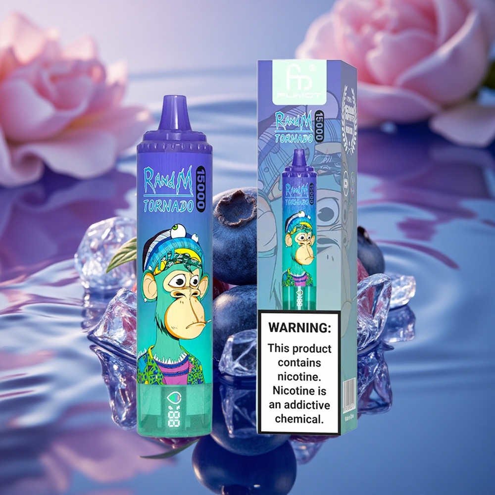 RandM Fumot Tornado 15000 Puffs Blueberry On Ice 25ml Mesh