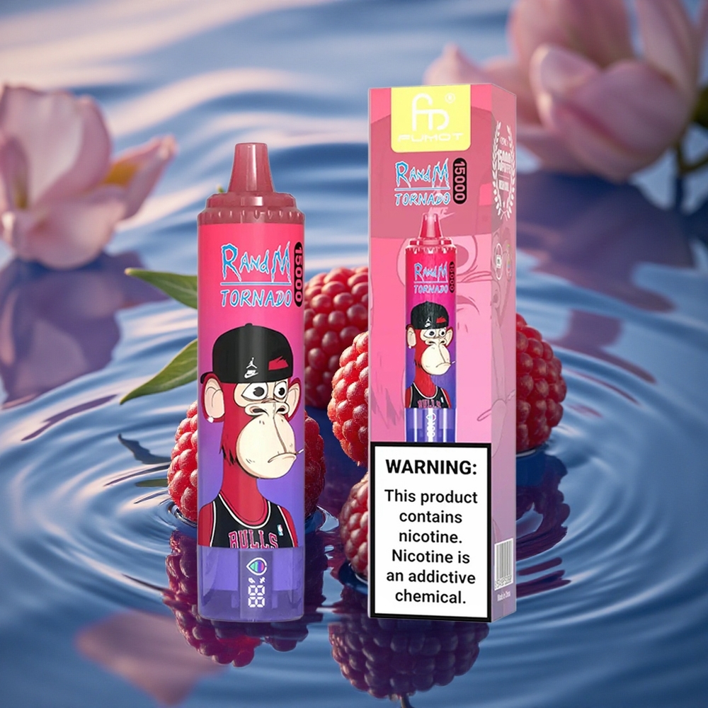 RandM Fumot Tornado 15000 Puffs Blueberry Raspberry LCD 25ml Mesh