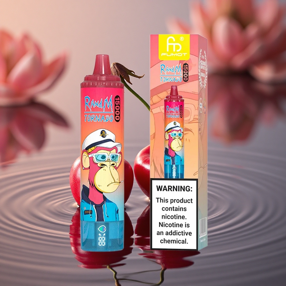 RandM Fumot Tornado 15000 Puffs Cherry Mesh 25ml LCD