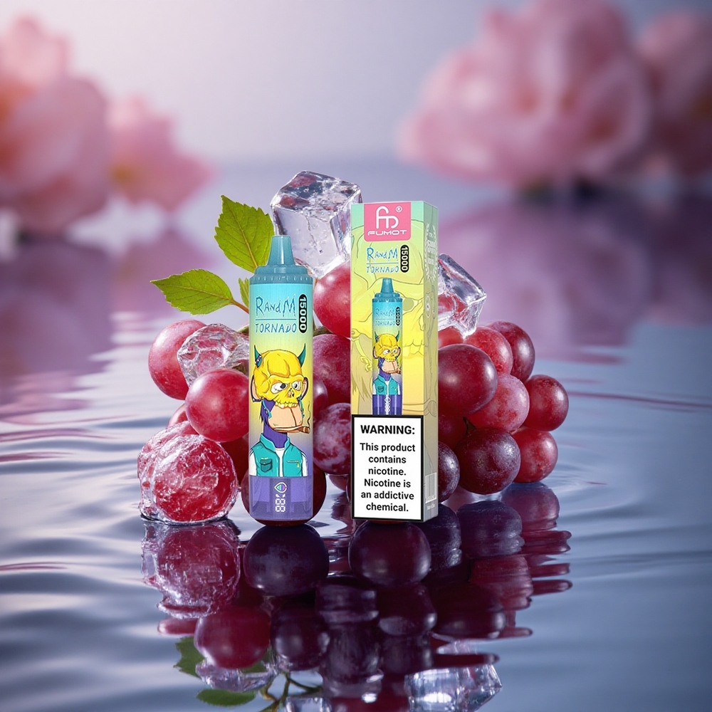 RandM Fumot Tornado 15000 Puffs Grape Ice Mesh 25ml LCD