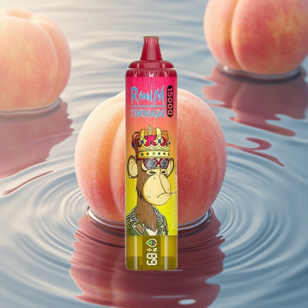 RandM Fumot Tornado 15000 Puffs Iced Peach 25ml Mesh