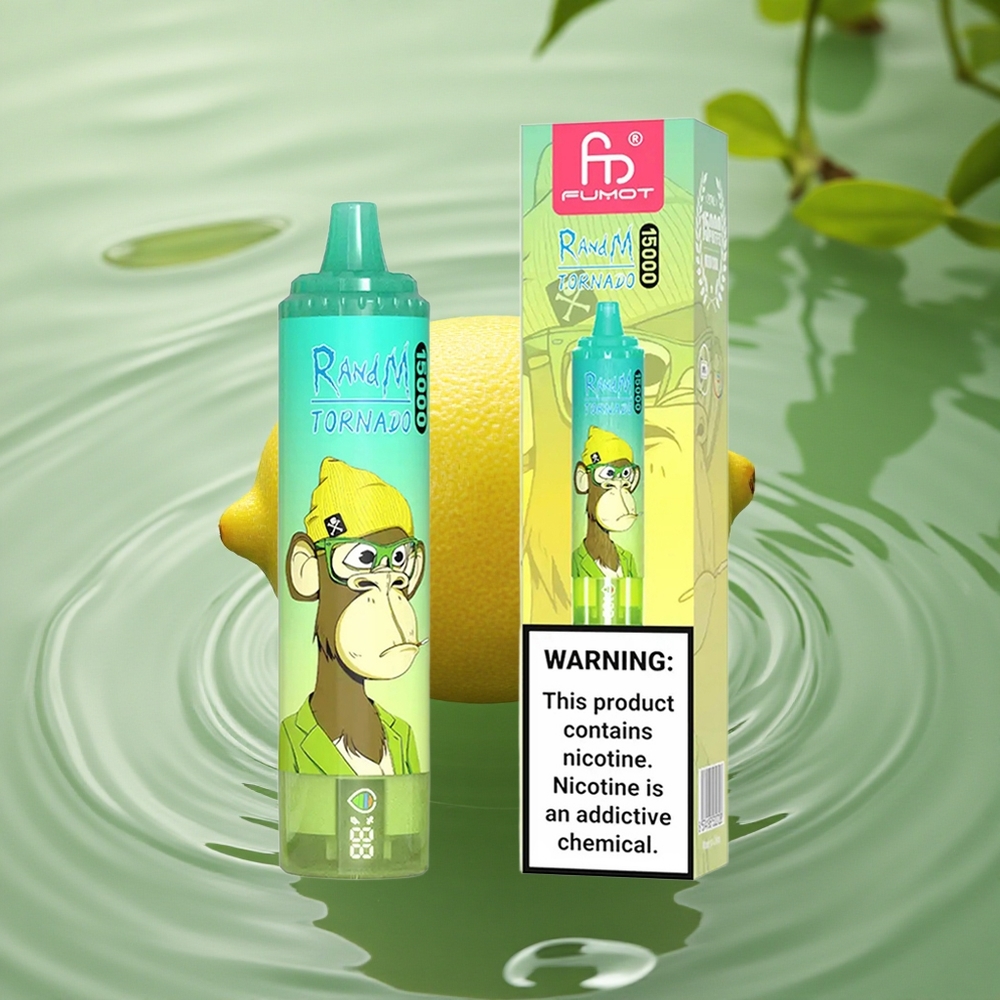 RandM Fumot Tornado 15000 Puffs Lemon Lime 25ml Mesh LCD