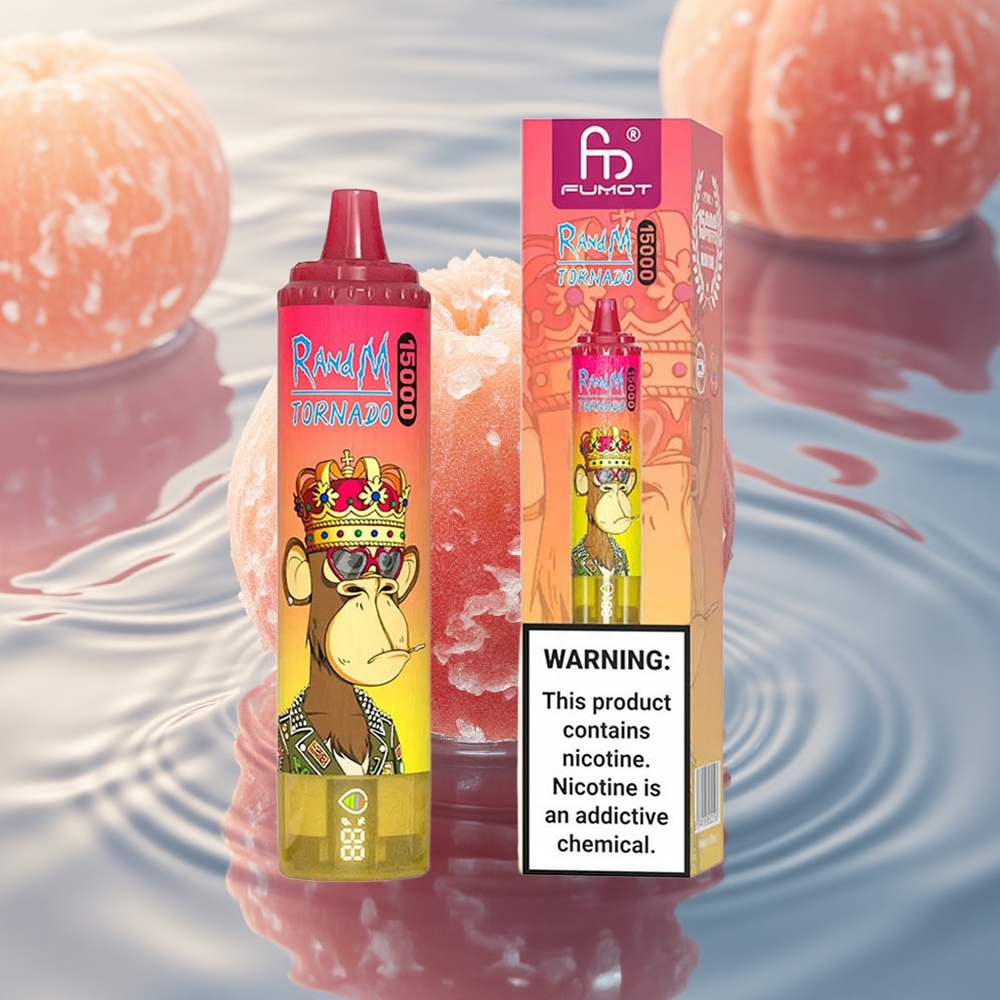 RandM Fumot Tornado 15000 Puffs Peach Ice 25ml Mesh