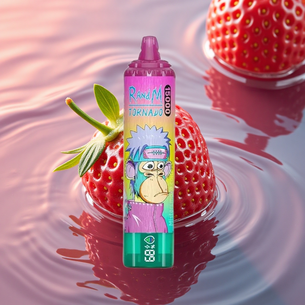 RandM Fumot Tornado 15000 Puffs Strawberry Chill 25ml Mesh LCD