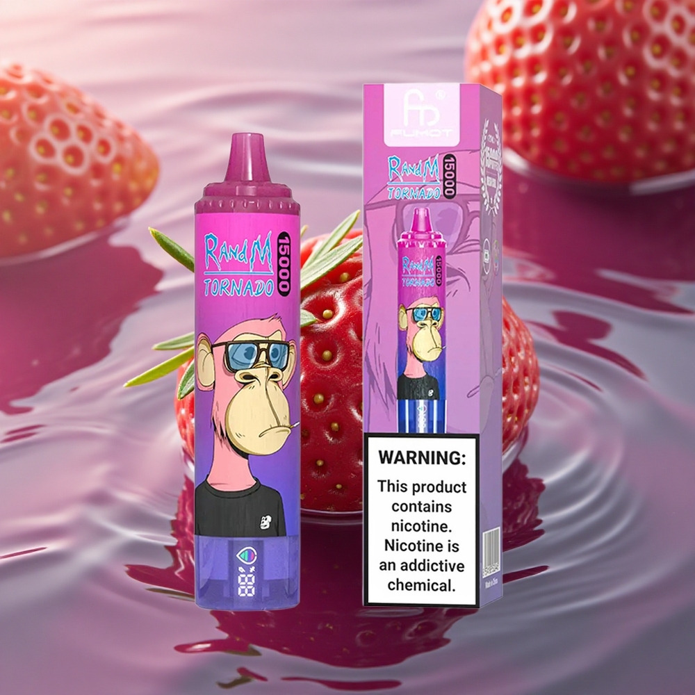 RandM Fumot Tornado 15000 Puffs Strawberry Grape Mesh 25ml LCD