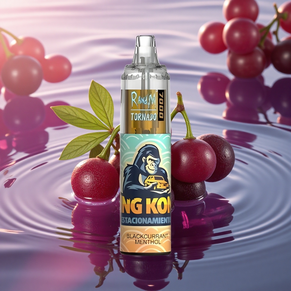 RandM Fumot Tornado 7000 Puffs Blackcurrant Menthol Mesh 14ML Air-Adjustable
