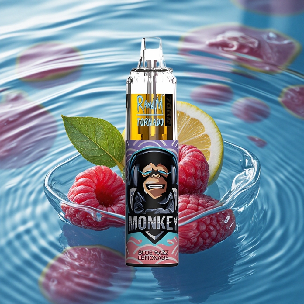 RandM Fumot Tornado 7000 Puffs Mesh Blue Razz Lemonade 14ML Type-C