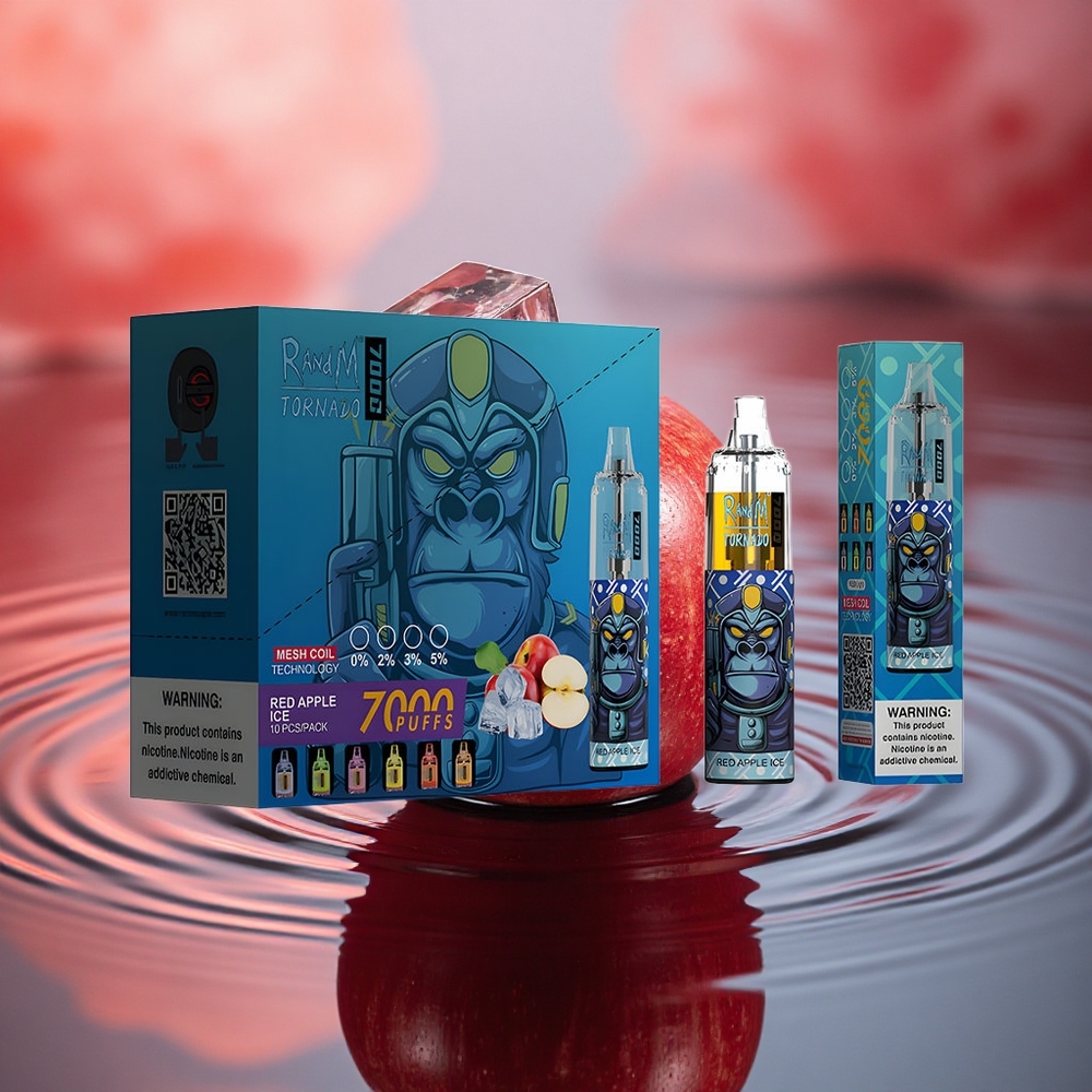 RandM Fumot Tornado 7000 Puffs Red Apple Ice Mesh 14ML Type-C