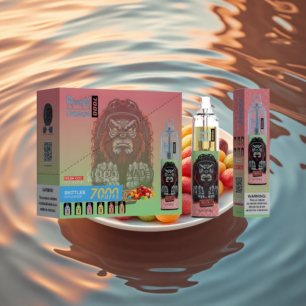 RandM Fumot Tornado 7000 Puffs Skittles Mesh 14ML RGB Vape