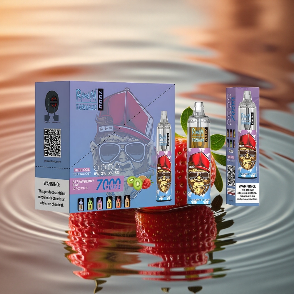 RandM Fumot Tornado 7000 Puffs Strawberry Kiwi Mesh Light