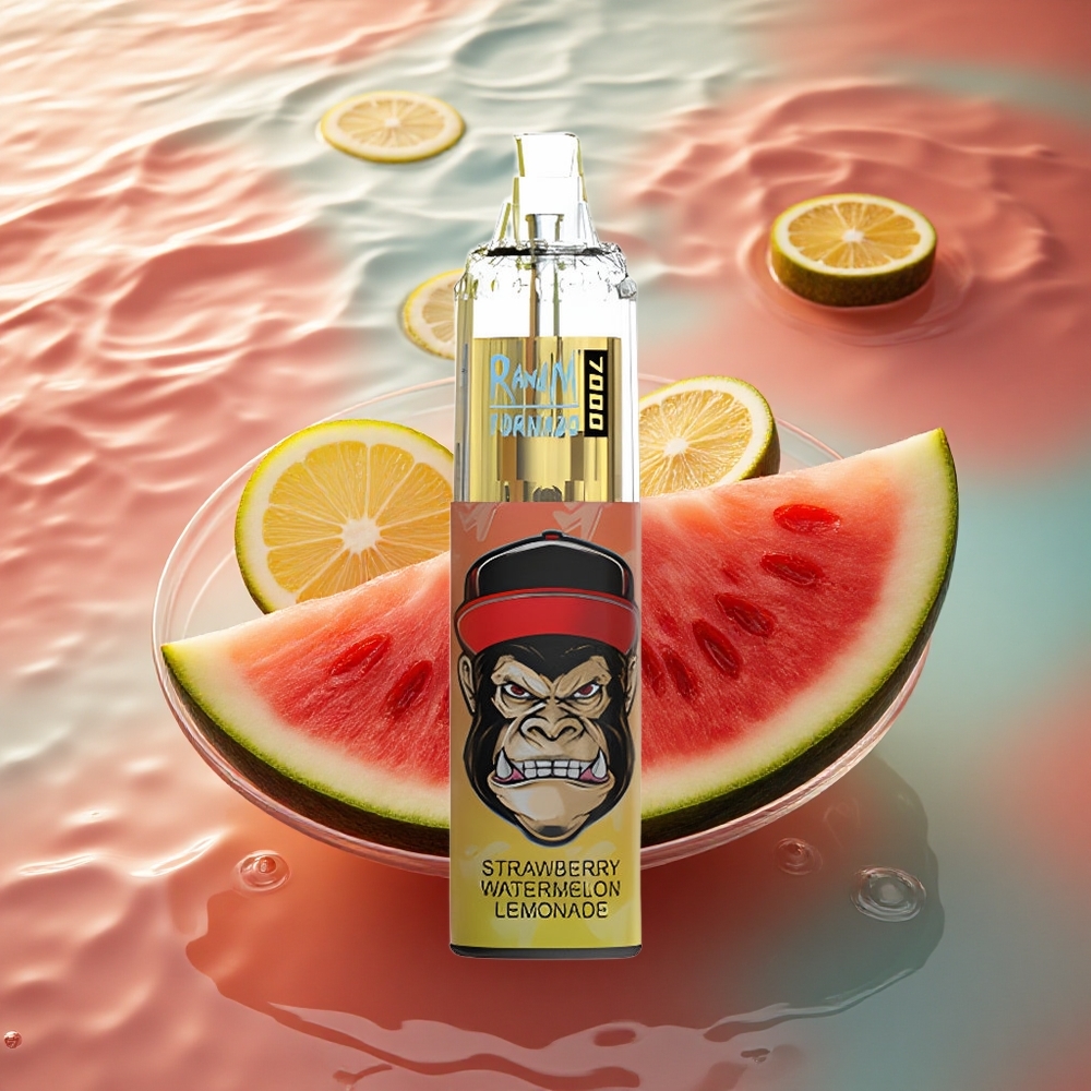 RandM Fumot Tornado 7000 Puffs Strawberry Watermelon Lemonade with Mesh Coil and RGB Light