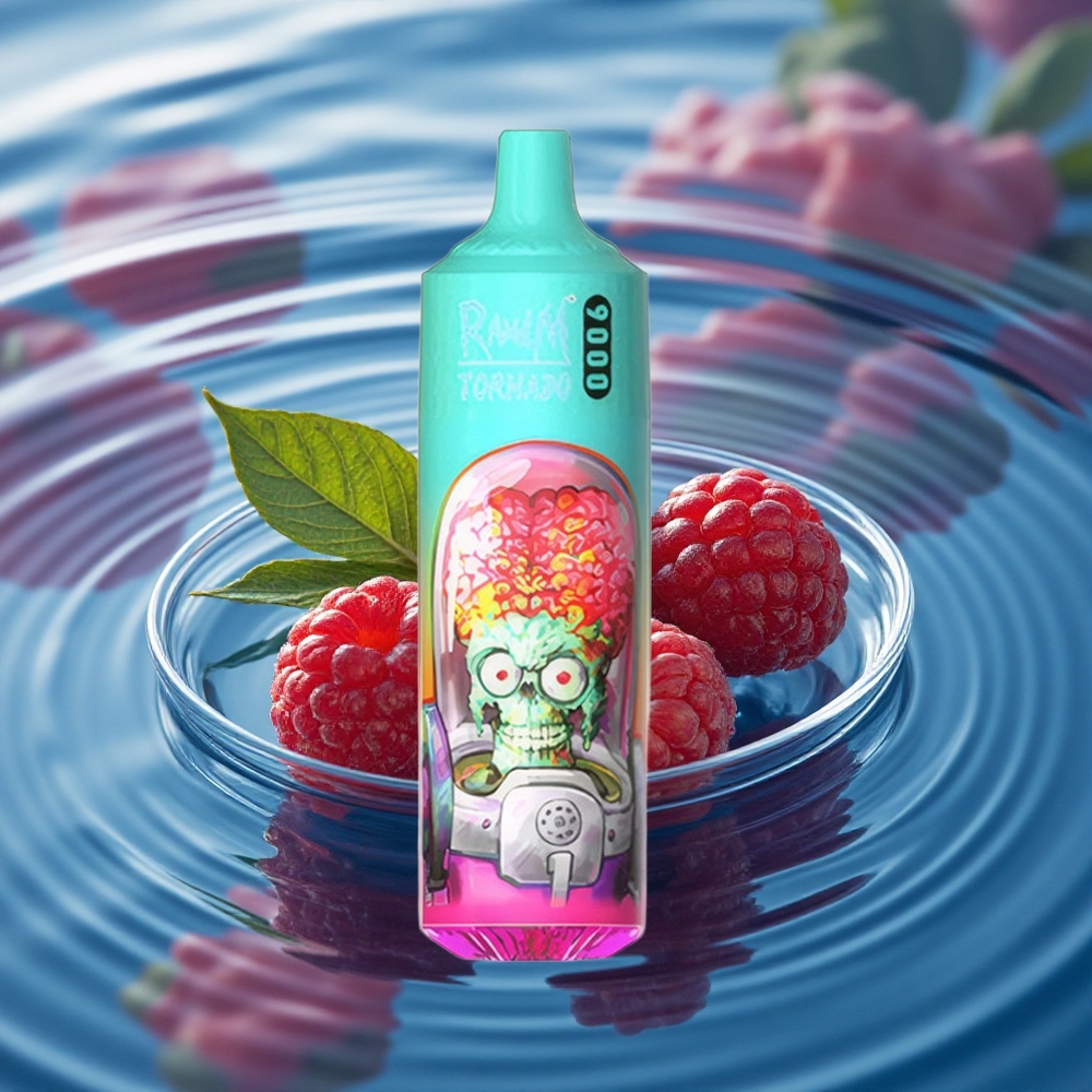 RandM Fumot Tornado 9000 Puffs Azure Tangy Raspberry Mesh RGB 850