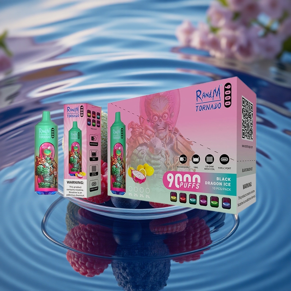 RandM Fumot Tornado 9000 Puffs Blue Razz Mesh RGB 850