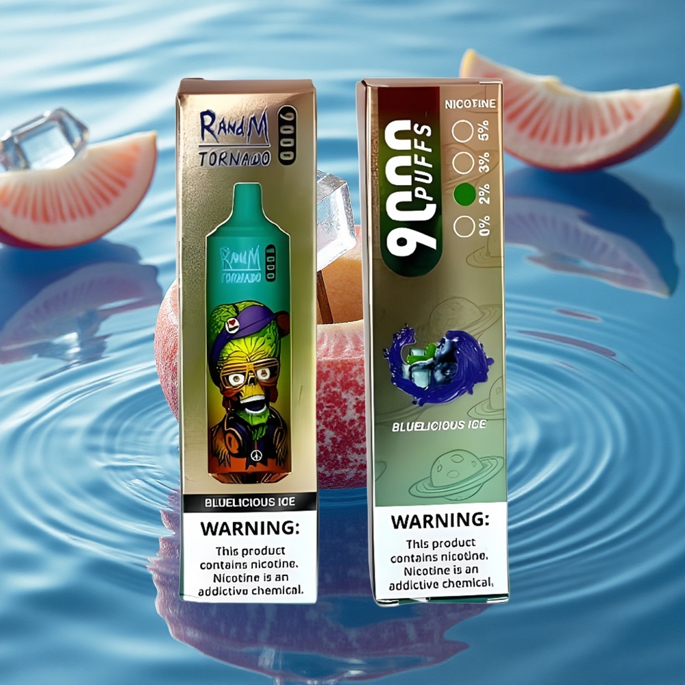 RandM Fumot Tornado 9000 Puffs Bluelicious Ice 9000 Mesh RGB