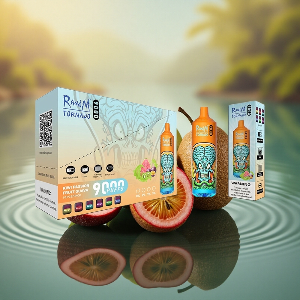 RandM Fumot Tornado 9000 Puffs Kiwi Passion Fruit Guava Mesh RGB