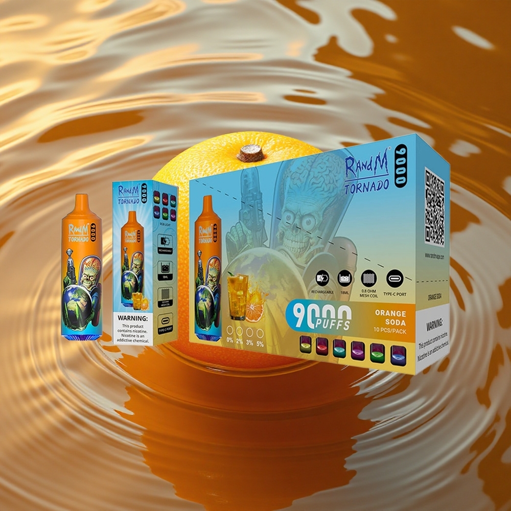 RandM Fumot Tornado 9000 Puffs Orange Soda Mesh RGB 9000