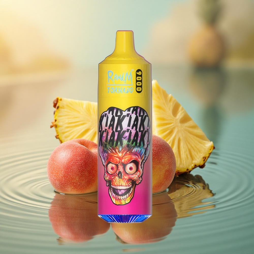 RandM Fumot Tornado 9000 Puffs Peachy Mango Pineapple RGB Mesh
