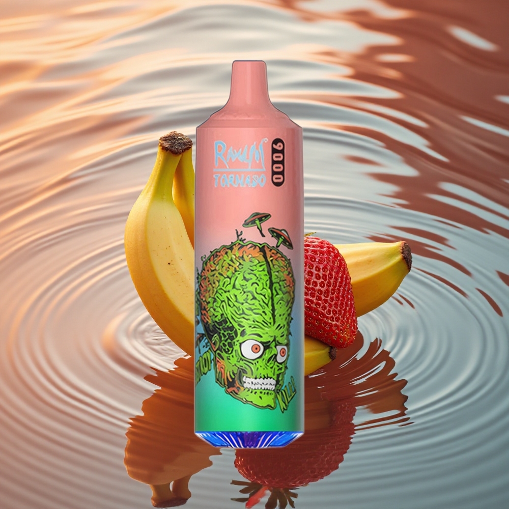 RandM Fumot Tornado 9000 Puffs Strawberry Banana Mesh RGB 18mL