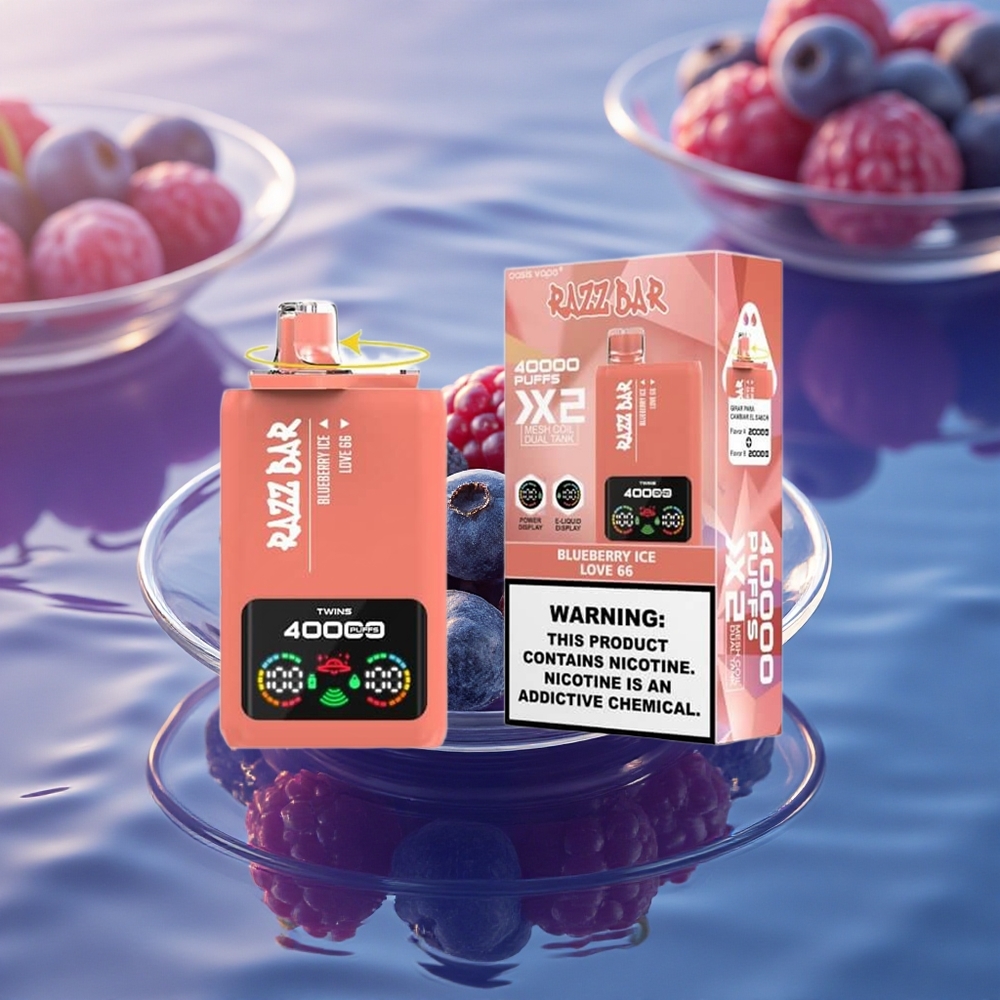 Razz Bar 40000 Puffs Blueberry Ice - Power Mesh 650