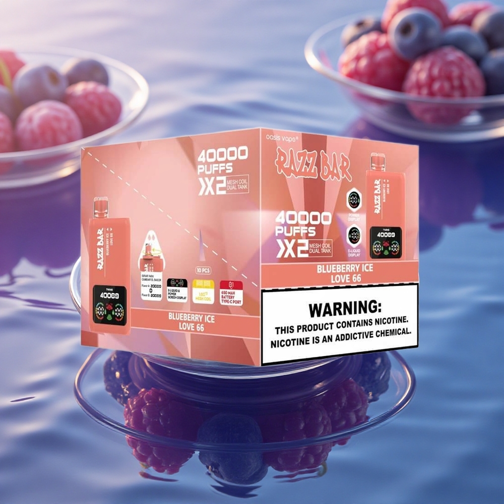 Razz Bar 40000 Puffs Blueberry Ice - Power Mesh 650