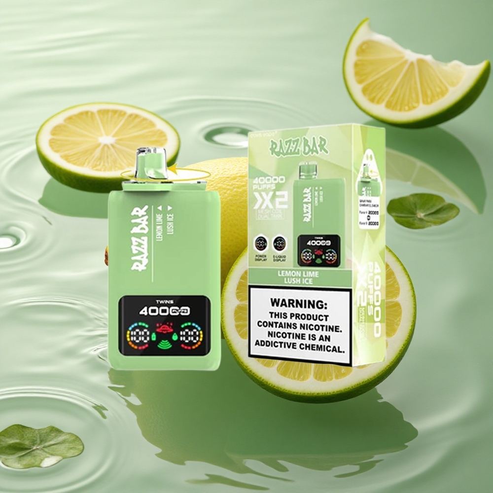 Razz Bar 40000 Puffs Lemon Lime - Lush Ice Dual Mesh 650mAh