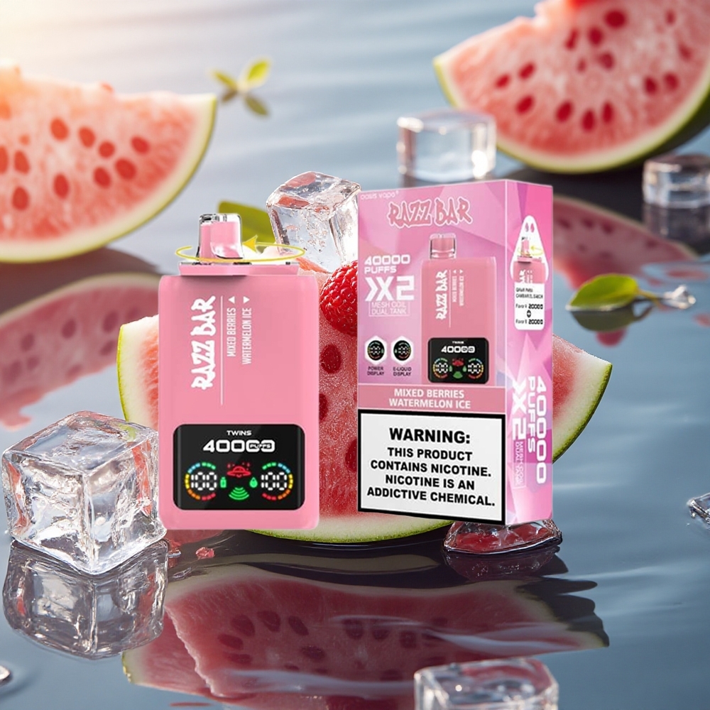 Razz Bar 40000 Puffs Mixed Berries - Watermelon Ice with 5% Nicotine & Mesh Coil