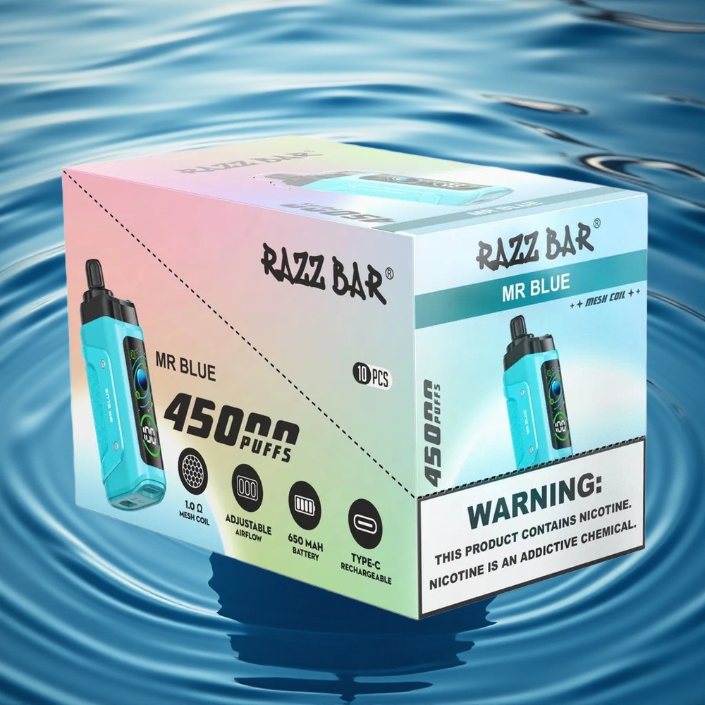 Razz Bar 45000 Puffs Blue Mesh 1.0 Adjustable