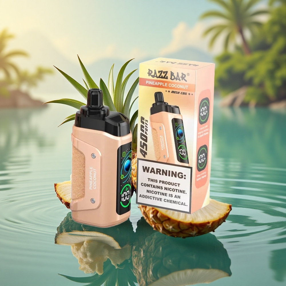 Razz Bar 45000 Puffs Pineapple Coconut Mesh Rechargeable 20mg
