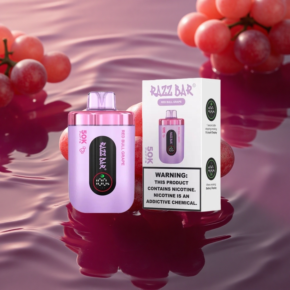 Razz Bar 50K Puffs Grape Mesh Rechargeable 2% Nicotine
