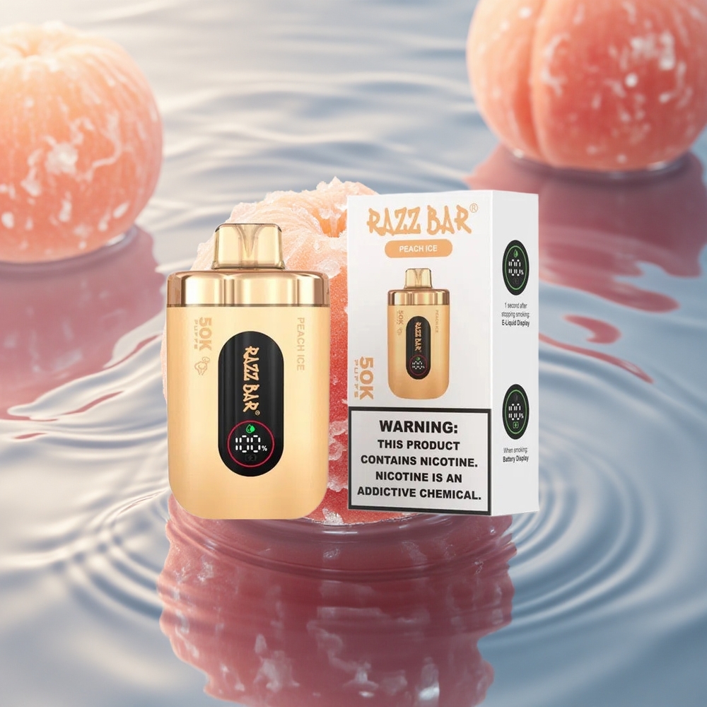 Razz Bar 50K Puffs Peach Ice Mesh 650 Type-C
