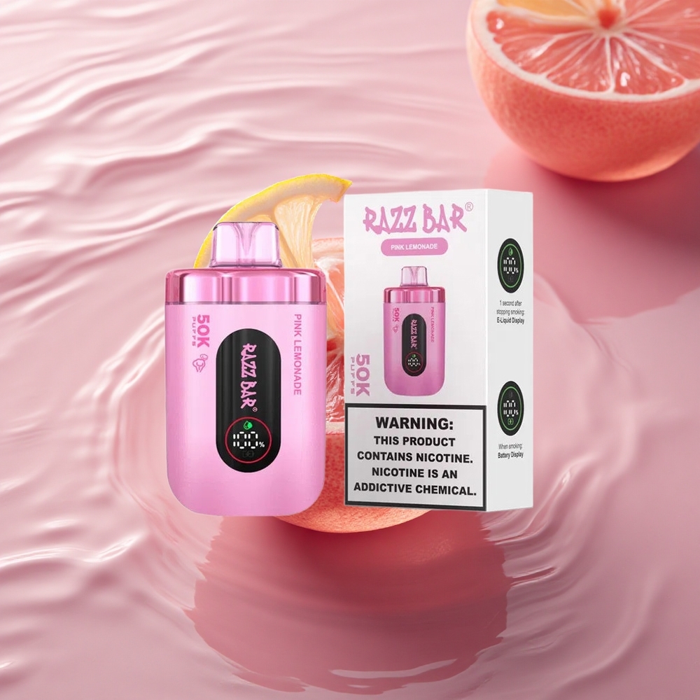Razz Bar 50K Puffs Pink Lemonade Mesh Rechargeable 2%