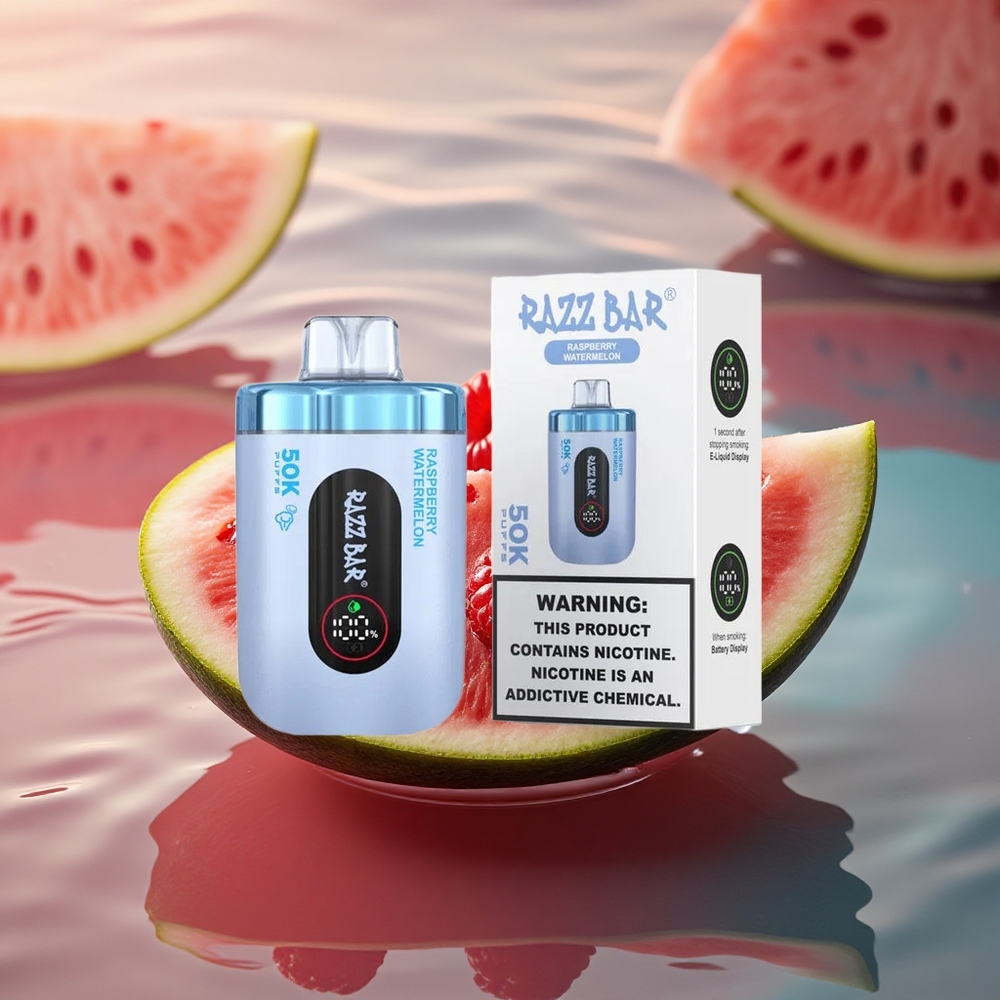 Razz Bar 50K Puffs Raspberry Watermelon Mesh Rechargeable 2%