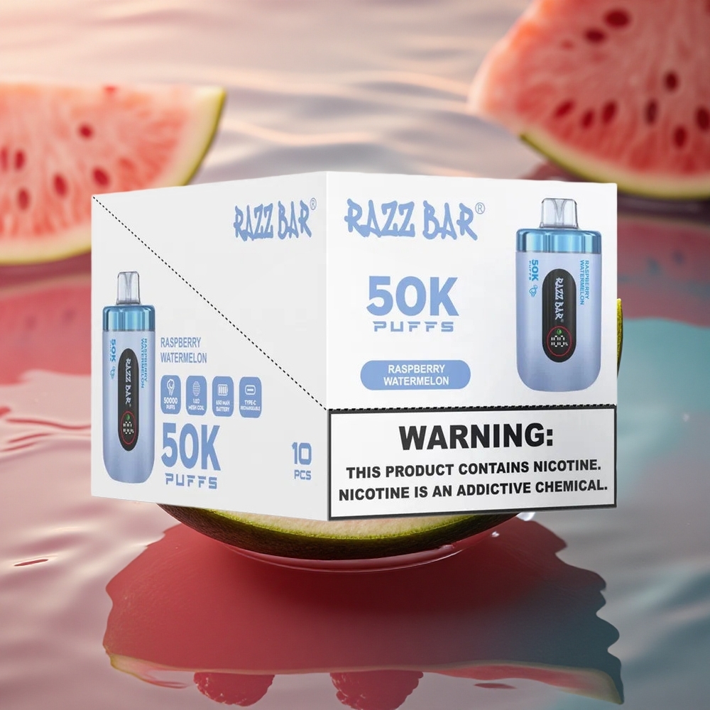Razz Bar 50K Puffs Raspberry Watermelon Mesh Rechargeable 2%